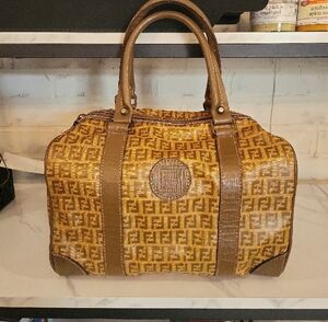Fendi Brown and Gold Monogram Bag